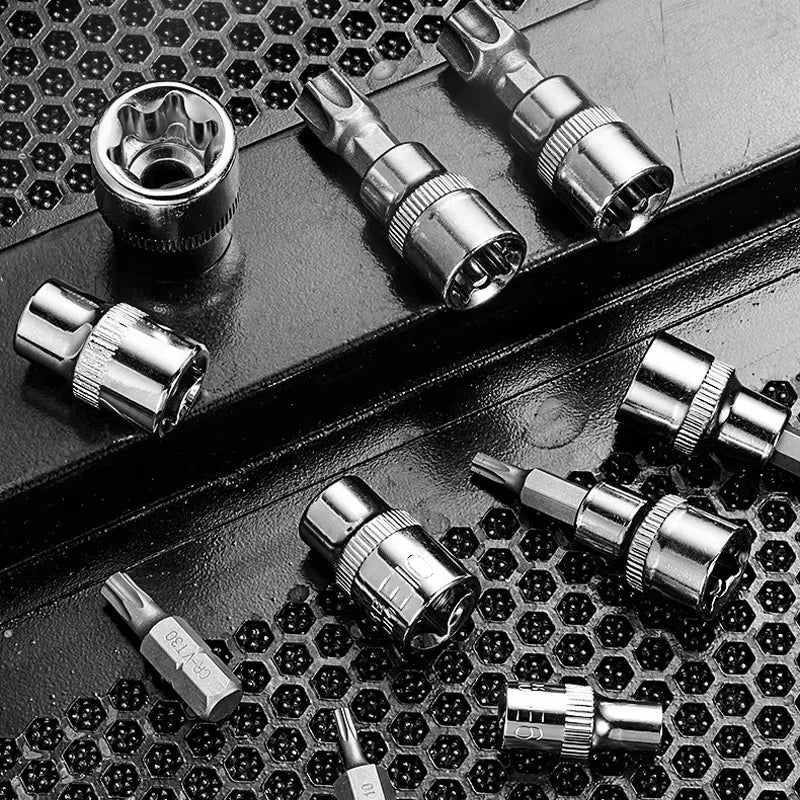 34-Piece Torx & E-Torx Bit Socket Set