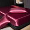 Luxury Satin Fitted Sheet Set with Pillowcases