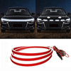 Red and white LED light strip for car hood installation