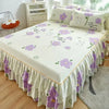 Floral Bed Skirt Set with Anti-Slip Mattress Cover