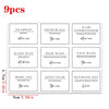 A set of 9 personal care products including shampoo, shower gel, conditioner, hand soap, dish wash, body oil, and intimate ge
