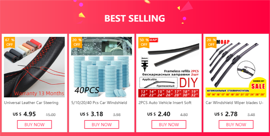 Frameless Universal Windshield Wiper Blades