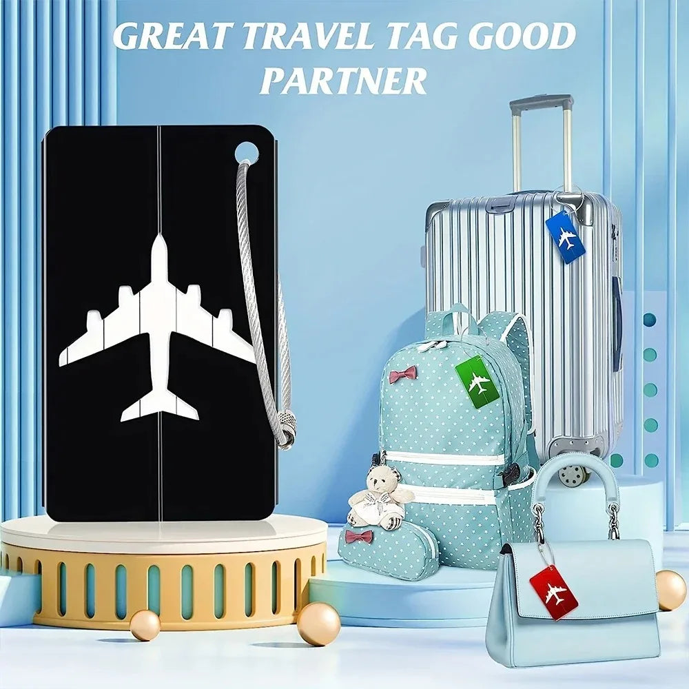 Aircraft-Grade Aluminum Luggage Tag with ID Card Slot