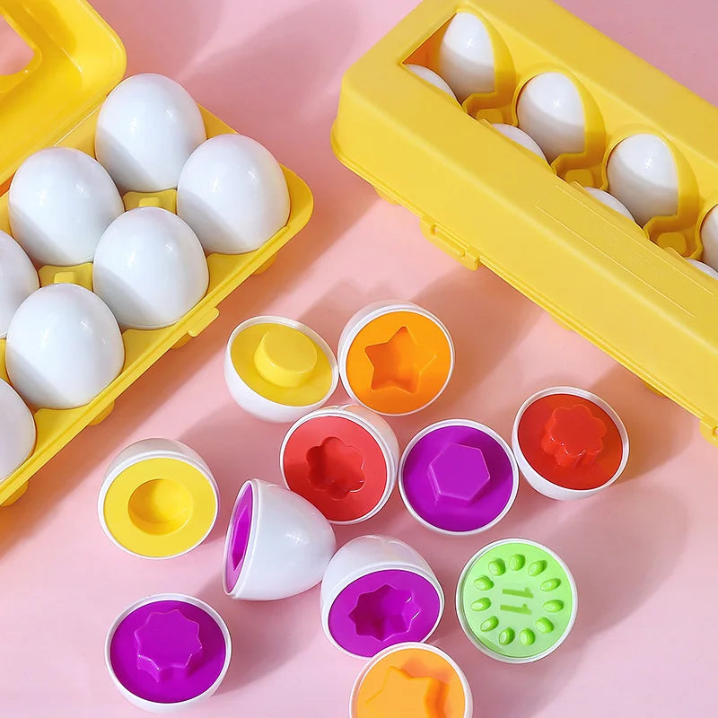 Montessori Shape-Matching Egg Puzzle Set for Toddlers
