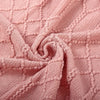 Khaki Knitted Throw Blanket with Tassels