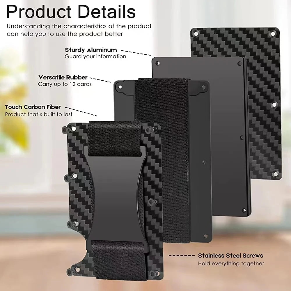 Slim RFID-Blocking Aluminum Wallet