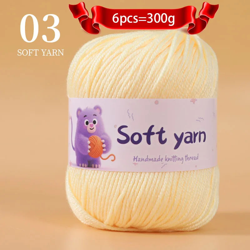 Soft Acrylic Yarn Balls for Knitting – 300g