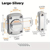 A large silvery heavy-duty swivel bolt door lock with a cylindrical body and mounting holes.