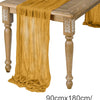 Semi-Sheer Gauze Table Runner in Sage