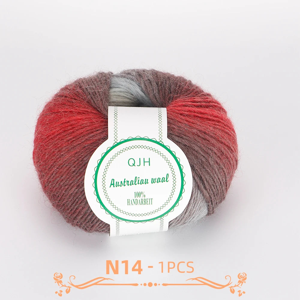 Multicolor Gradient Wool Yarn for Knitting and Crochet