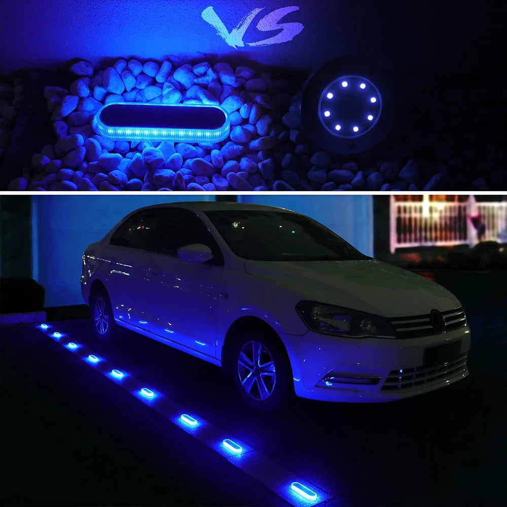 Solar Powered LED Step and Path Lights with Auto On/Off