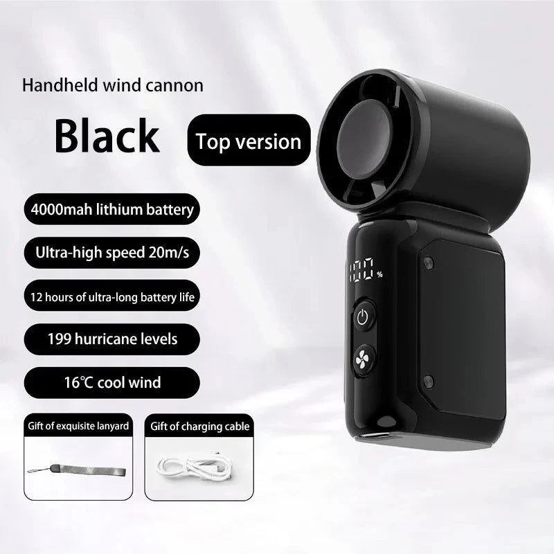 Mini Handheld Turbo Fan with LED Display