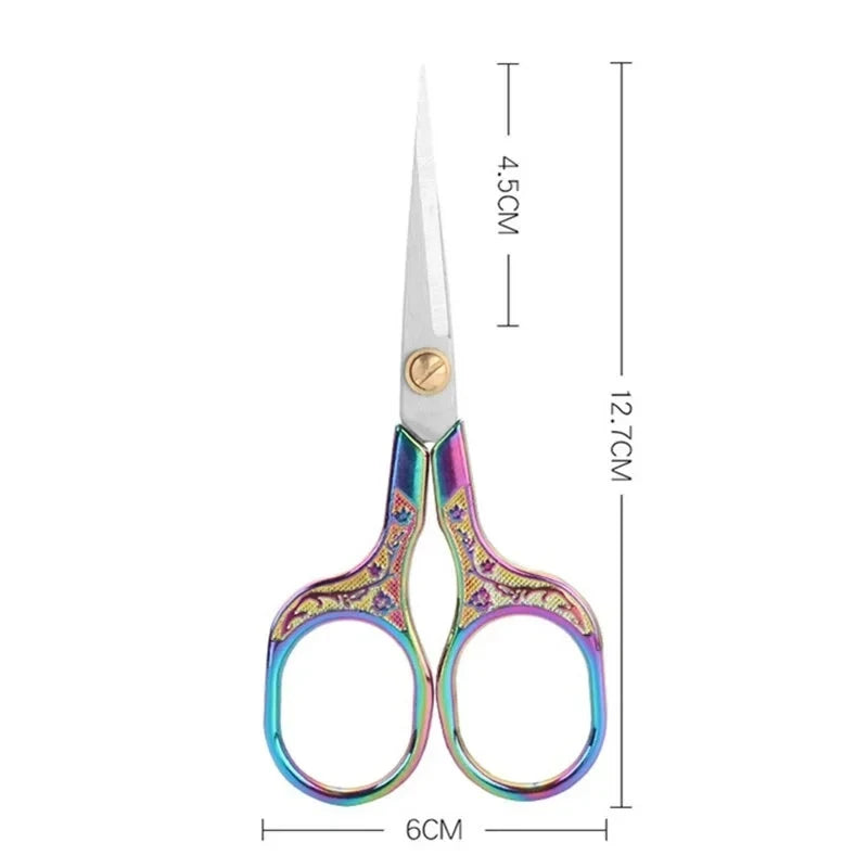 Vintage Stainless Steel Sewing Scissors for Fabric and Embroidery