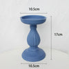Set of 3 Wooden Candlestick Holders - Antique Style Decor