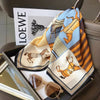 Silk-Feel Square Scarf for Women