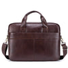 Genuine Leather Business Briefcase for Men – Fits 15.6" Laptop