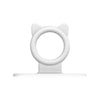 White silicone toilet lid lifter with a self-adhesive hook