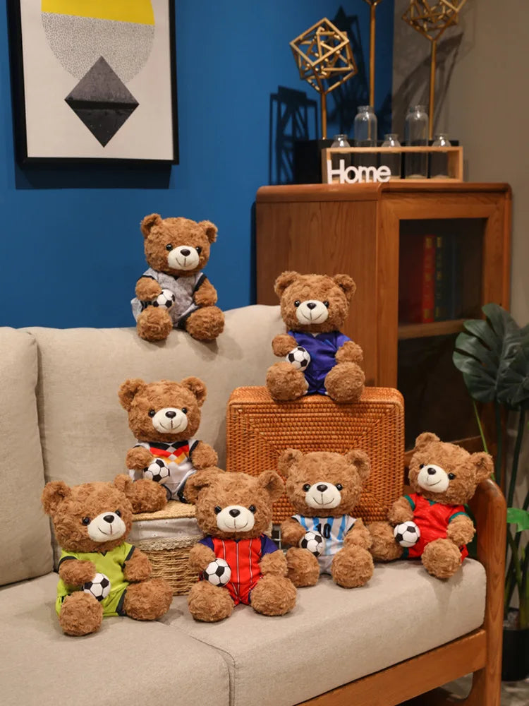 Kawaii Football Bear Plush Toy