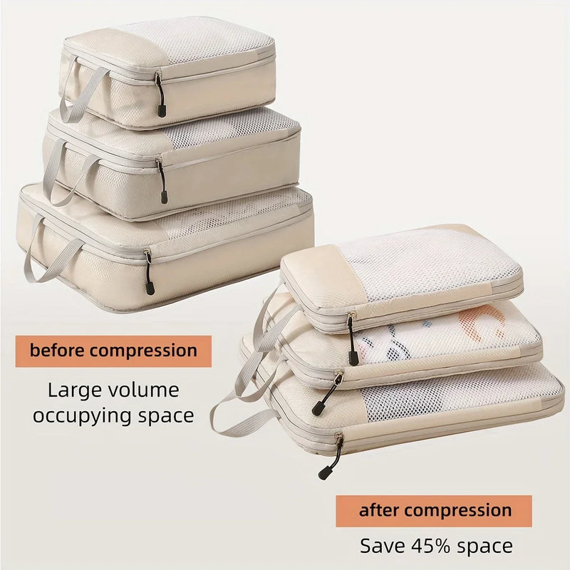 3-teiliges Reise-Kompressions-Packing-Cube-Set
