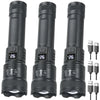 Rechargeable LED Flashlight with Zoom Lens