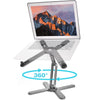 Foldable Aluminum Laptop Stand with 360° Rotation