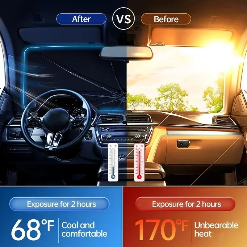 Folding Car Sunshade Umbrella with UV Protection