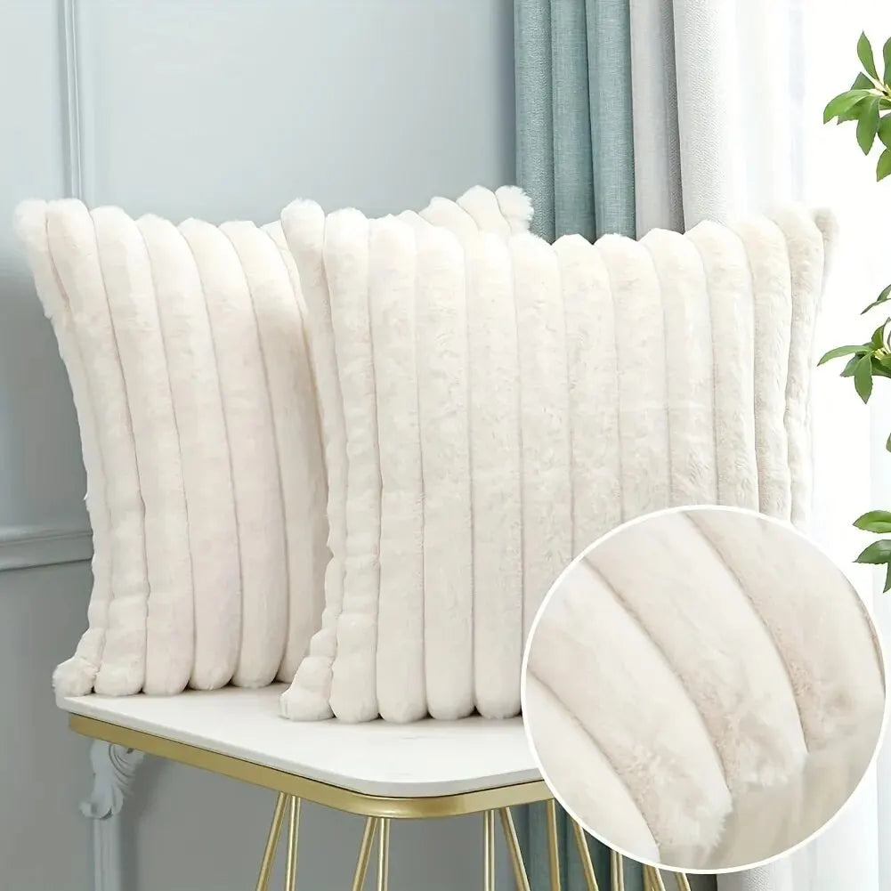 Striped Corduroy Throw Pillow Cover