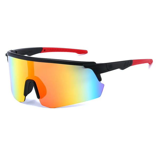 Oversized Mirrored Sports Sunglasses