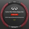 Carbon Fiber Leather Steering Wheel Cover for Infiniti Models