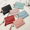 Compact PU Leather Clutch Wallet with Tassel