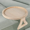 Clip-On Wooden Sofa Side Tray with Integrated Storage