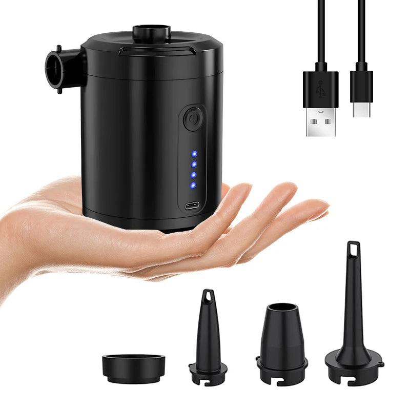 Portable Wireless Mini Air Pump with LED Light