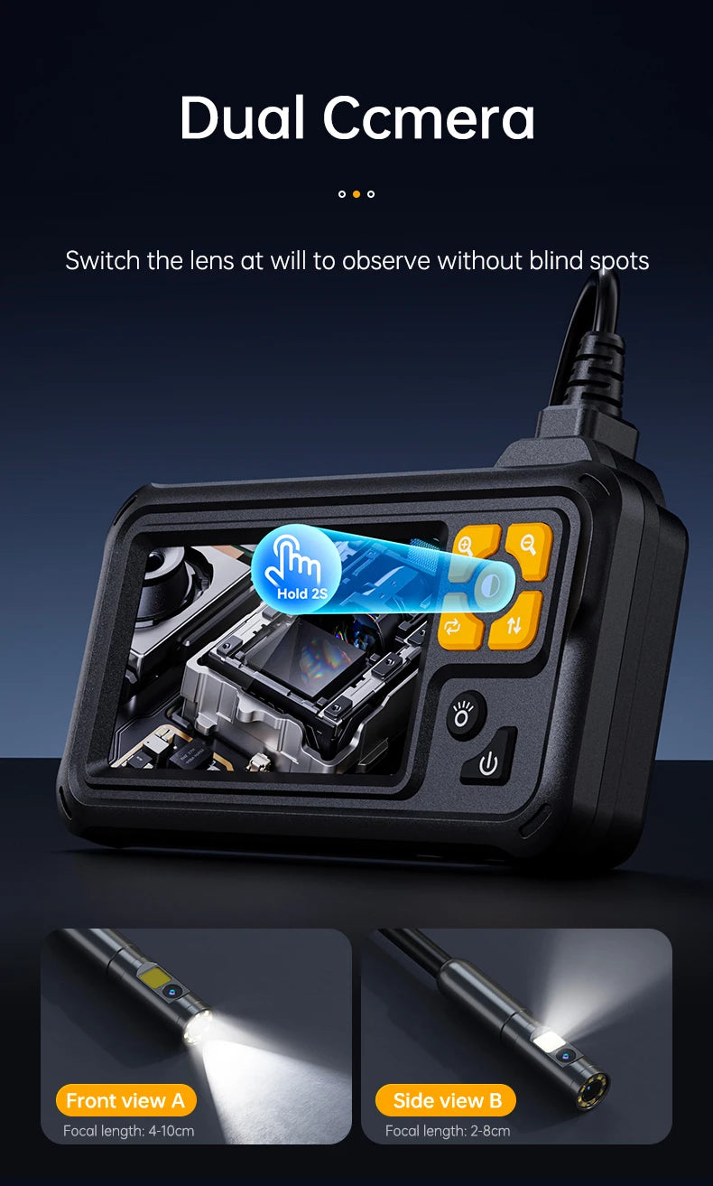4.3" IPS Dual-Lens Inspection Camera with 1080P HD & IP67 Waterproofing