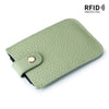 Slim Leather Card Holder with Quick-Access Pull Tab