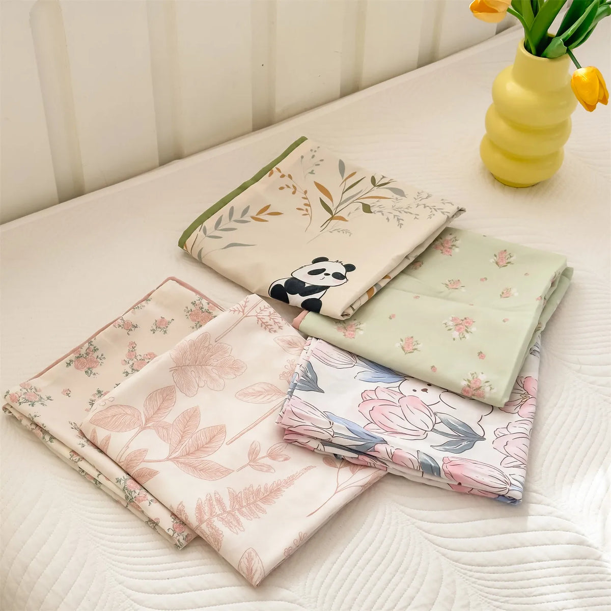 Floral Print Pillowcase Set – Soft Comfortable Cotton Feel