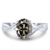 Anillo Encantador de Moissanita con Diseño de Hada en Plata de Ley 925