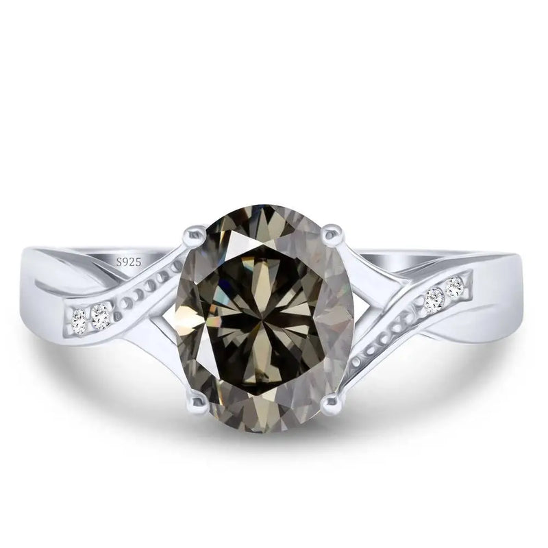 Anillo Encantador de Moissanita con Diseño de Hada en Plata de Ley 925