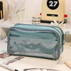 Transparent Double-Sided Pencil Case with Capybara Design