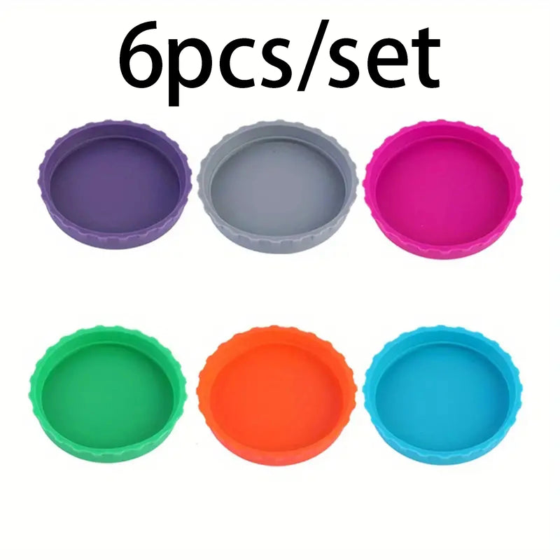 Six-Pack Silicone Can Lids - Leak-Proof Seal for Soda &amp; Beer Cans
