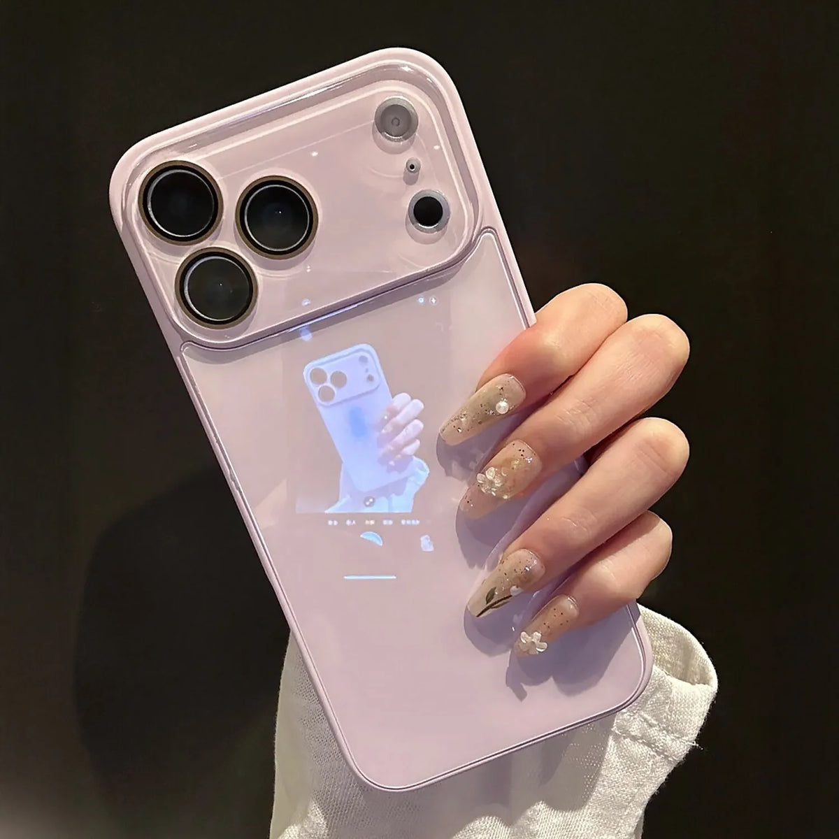 Slim Shockproof Hard Case for iPhone with Tempered Glass Lens Protector