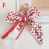 Chic Silk Bow Keychain with Ribbon Charm