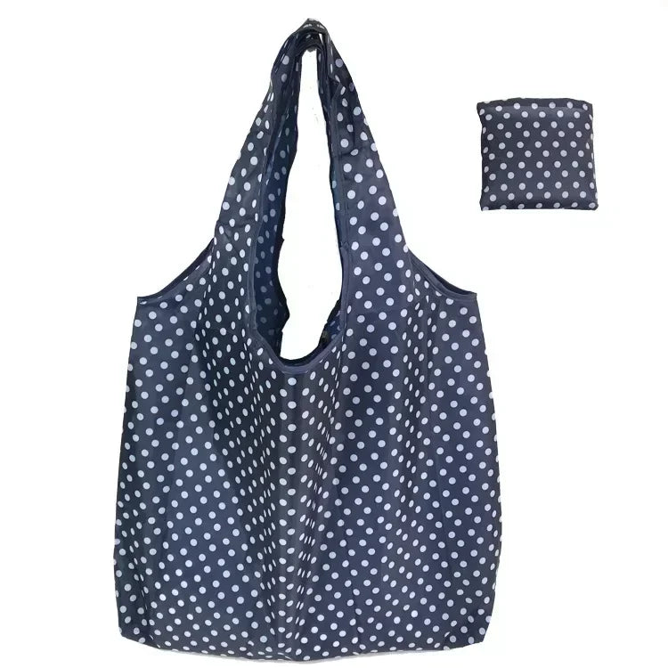 Foldable Reusable Shopping Tote with Animal Print Design