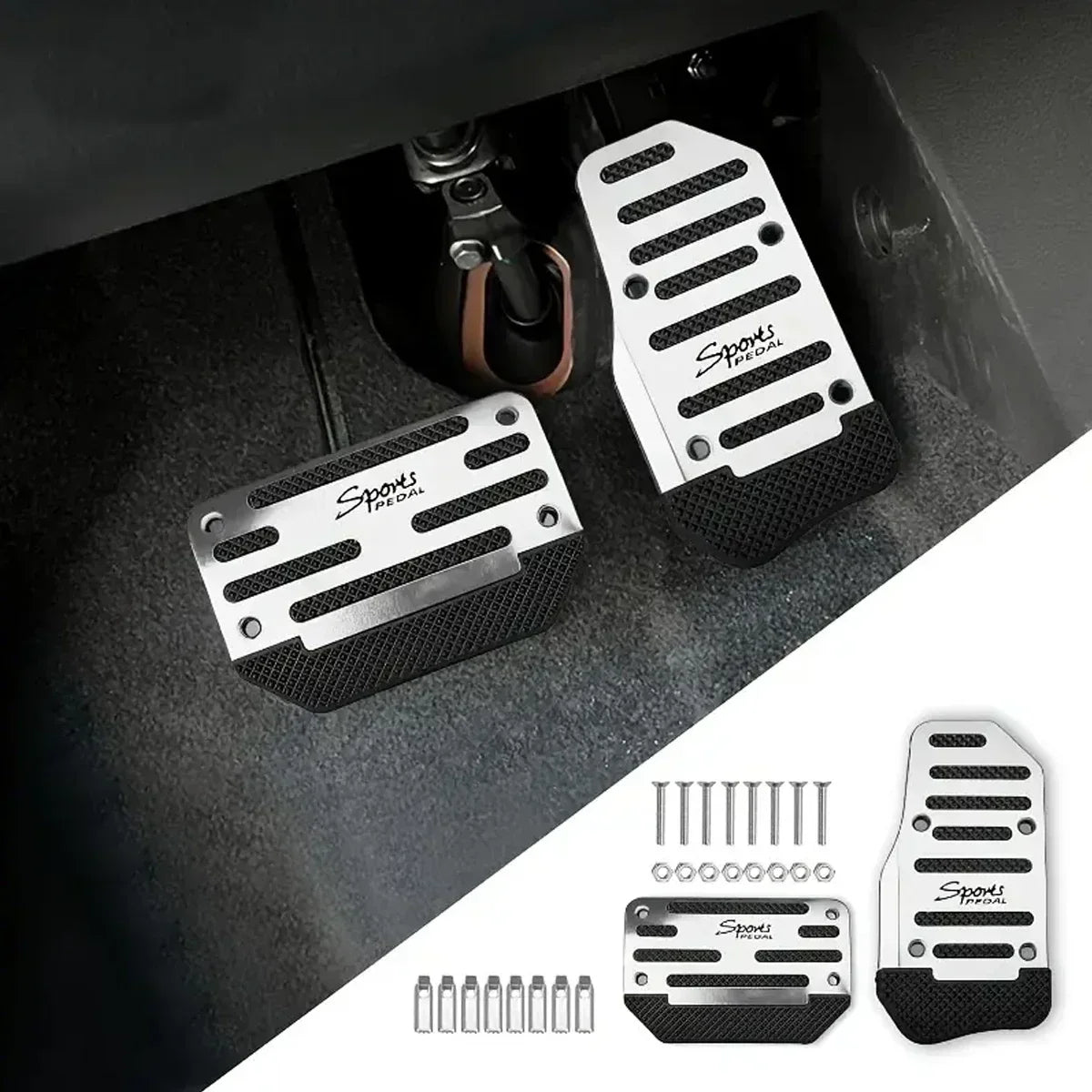 Non-Slip Aluminum Pedal Covers for Gas and Brake
