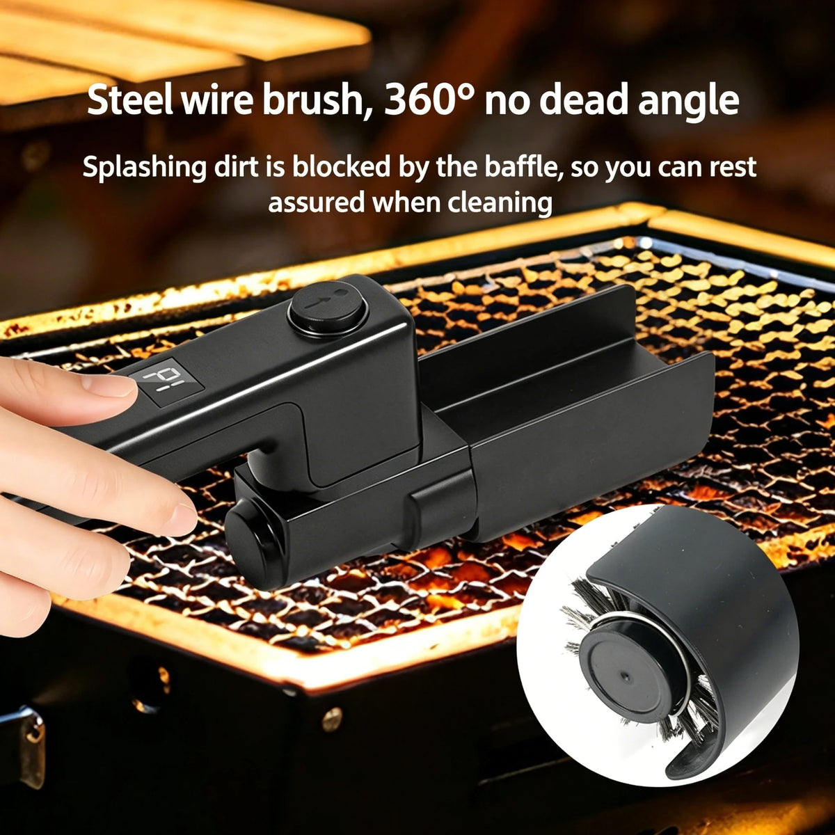 Brosse Rechargeable pour Barbecue Électrique