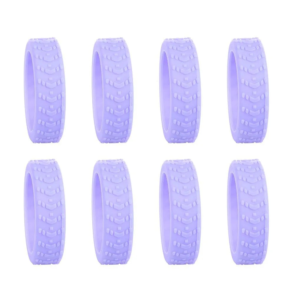 Silent Silicone Luggage Wheel Protectors (8-Pack)