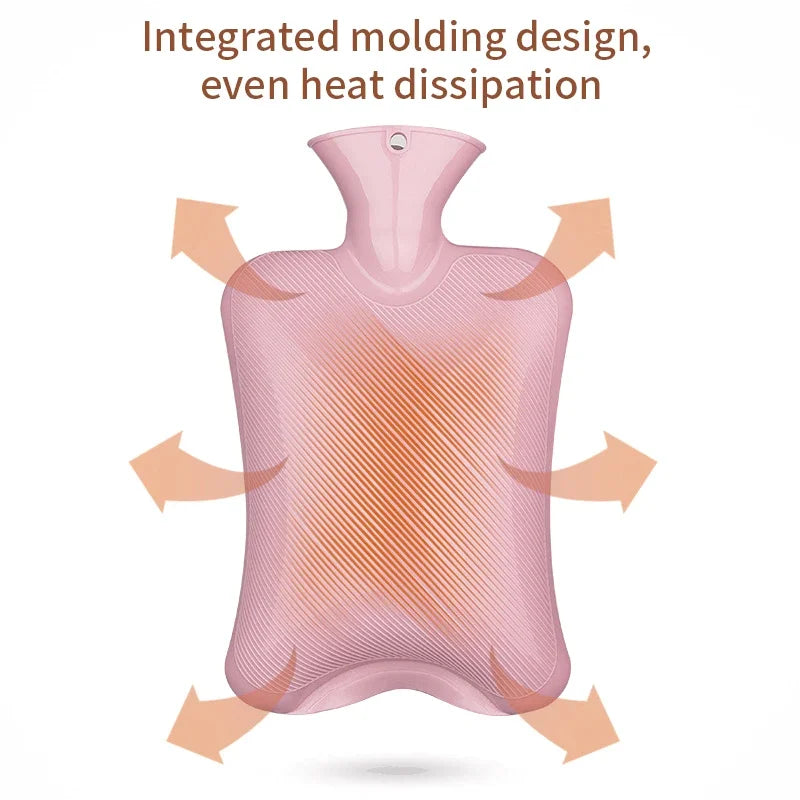Reusable Hot Water Bottle with Soft Fleece Cover