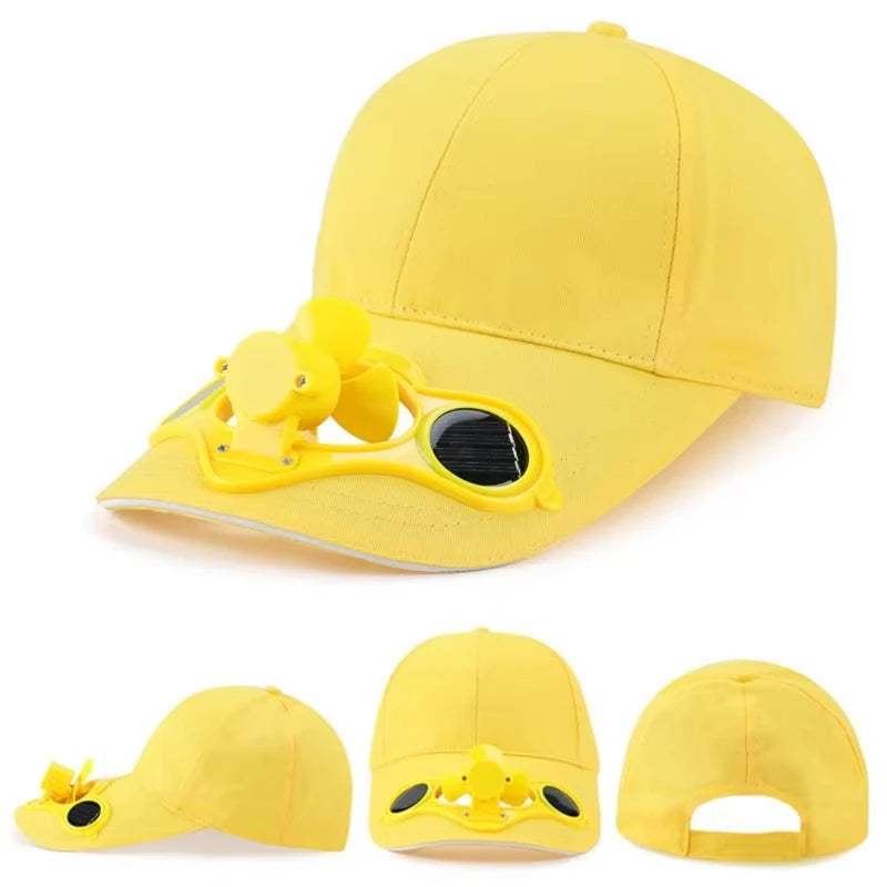 Solar-Powered Cooling Fan Hat
