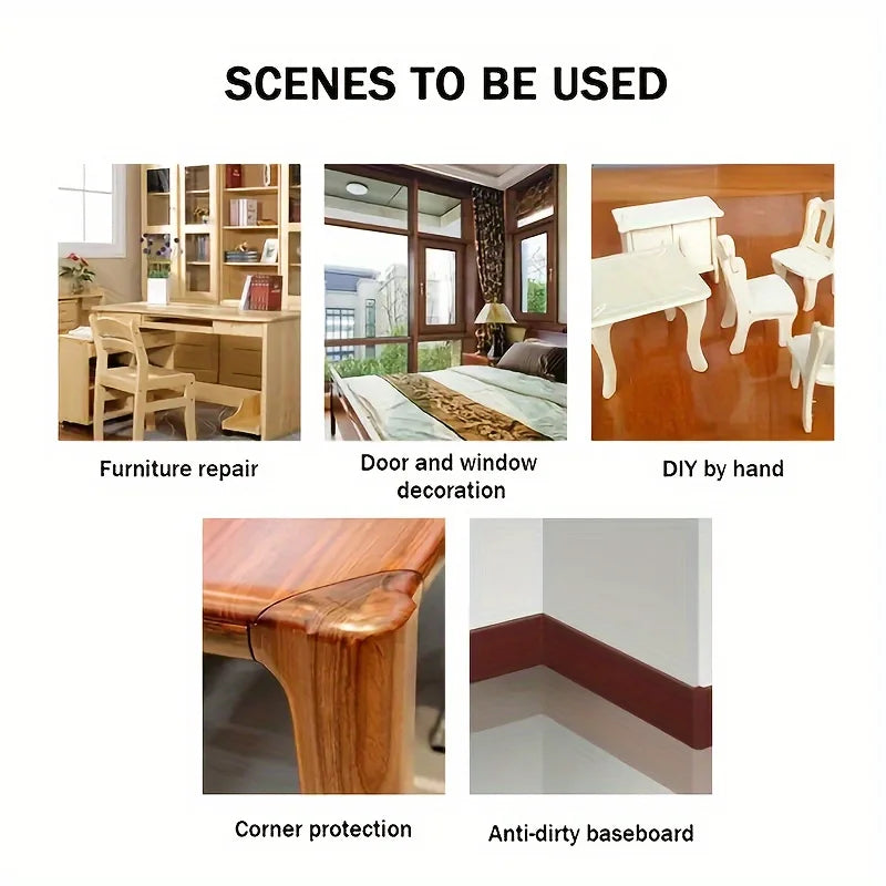 Faux Wood Grain Repair Tape for Furniture, Floors & Office Surfaces