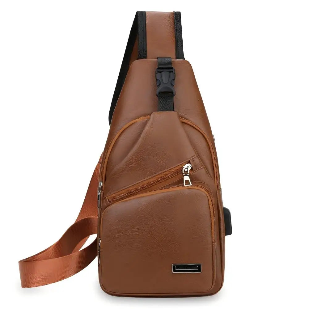 Vintage PU Leather Crossbody Satchel Bag