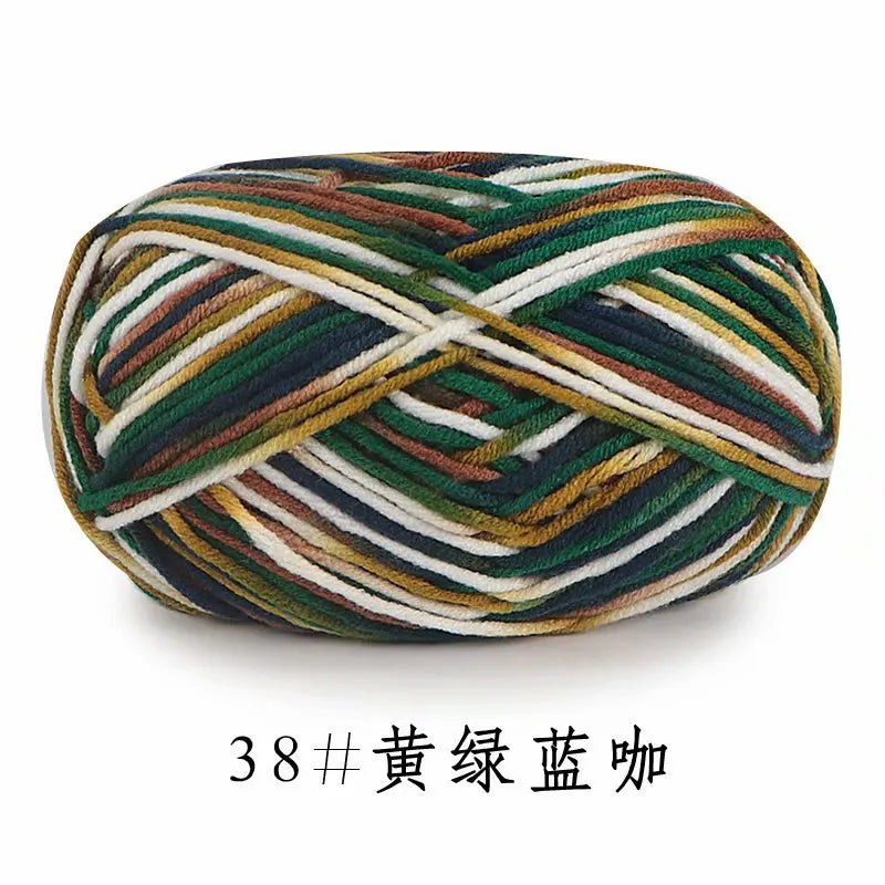 Section-Dyed Milk Cotton Yarn for Knitting and Crochet